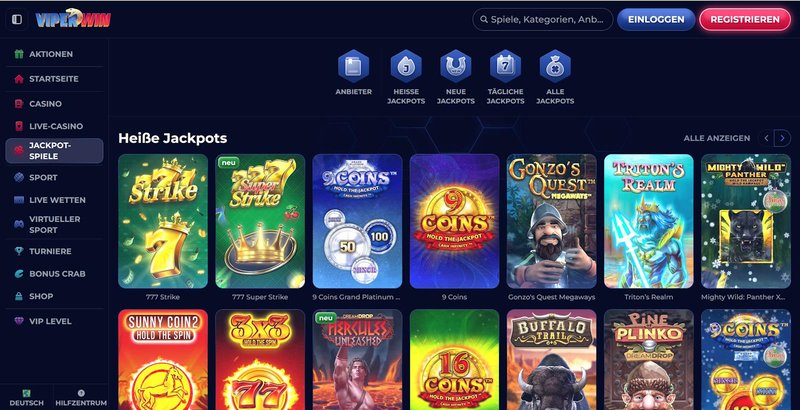 Neueste Informationen zum Viperwin Casino in Deutschland und seiner App in Germany